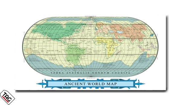 Ancient World Map - Historical Wall Art