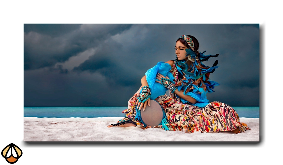 Rhythms of the Storm - Tribal Elegance on the Shore