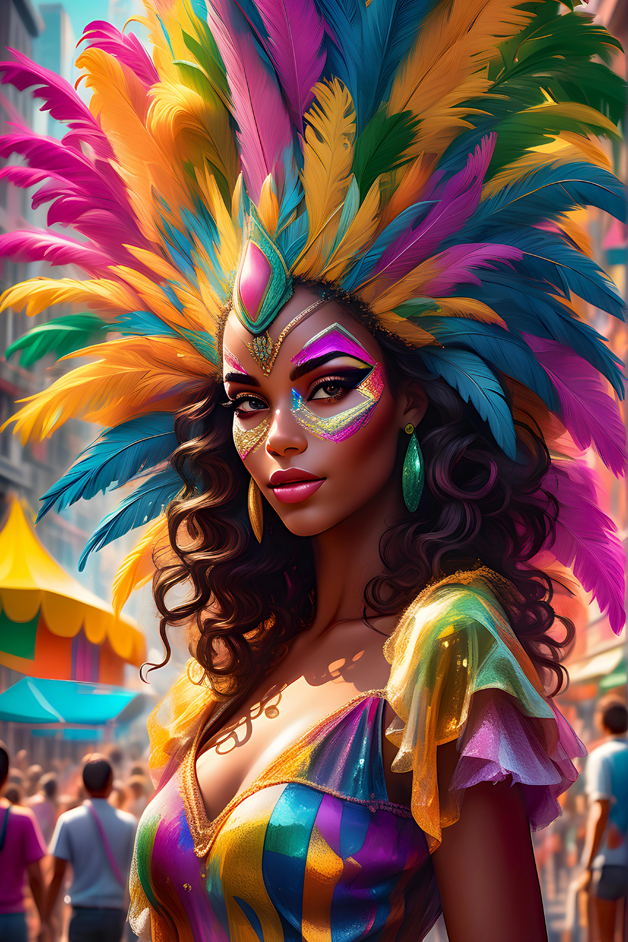 Carnival Queen – Vibrant Wall Art