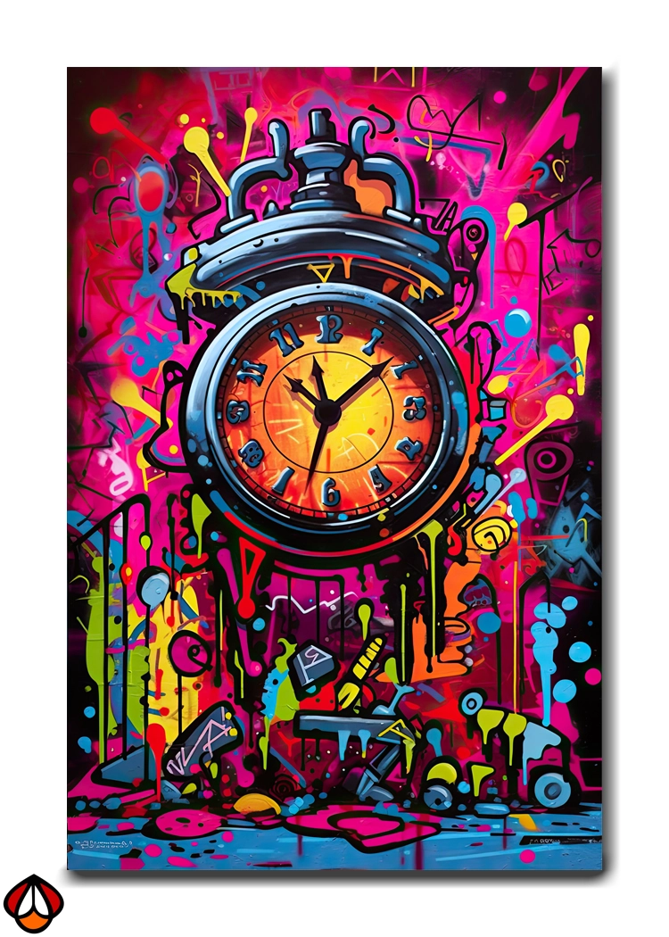 Urban Timekeeper - A Vibrant Journey Through Time